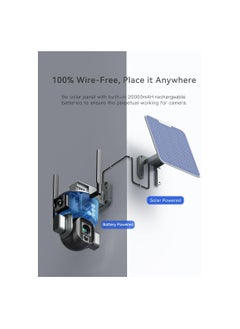 كروني كاميرا CRONY D5 4G-4K-8MP تعمل بالطاقة الشمسية ببطارية ربط مزدوجة PT كاميرا CCTV لاسلكية 8 ميجابكسل | لا حاجة لضبط التركيز، الصورة واضحة بعد التثبيت  - Image 4