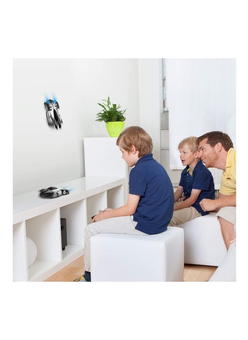 Remote Control Car, for Kids, Rc Cars Car Toys Wall Climbing Car Dual Mode 360°Rotating Stunt Rechargeable High Speed Vehicle with LED Lights (Black and White) - Image 3