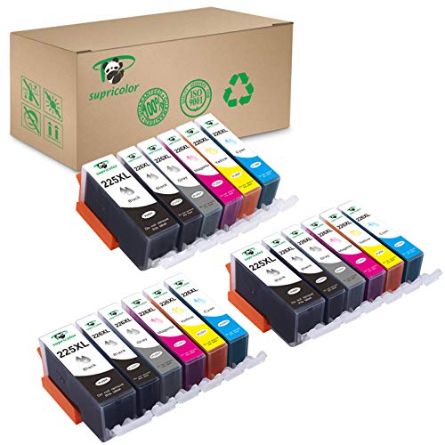 Supricolor 18 Pack PGI-225 CLI-226 Ink Cartridges High Yield Compatible with PIXMA iP4820 iP4920 iX6520 MG5120 MG5320 MG6120 MG6220 MG8120 MG8220 MX712MX882 MX892 Wireless(with Gray) - Image 1