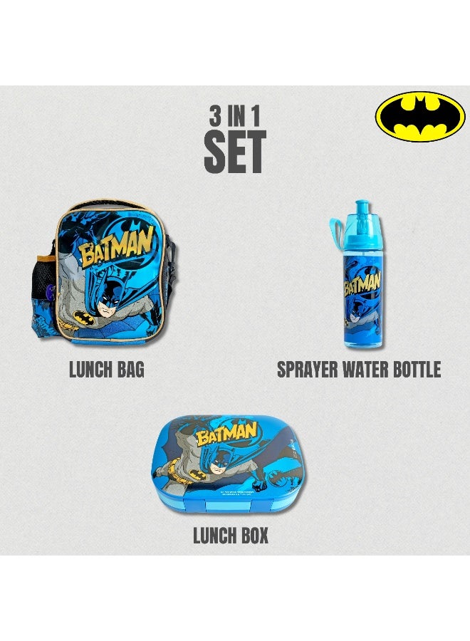 Warner Bros. Batman Gotham Knight 3-In-1 Smash Lunch Bag, Water Bottle And Lunch Box Set - Image 3