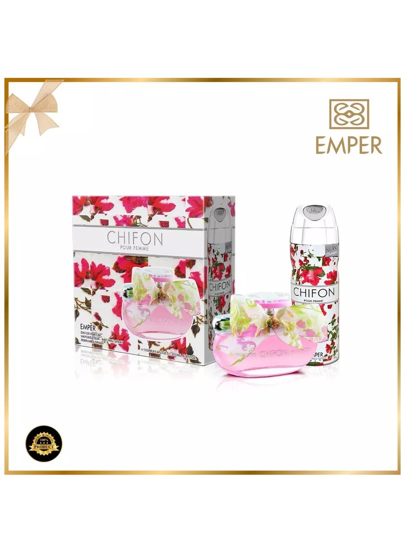 امبر طقم هدايا شيفون مكون من ( او دي بيرفيوم 100مللي - سبراي بيرفيوم 200مللي) نسائي - Image 5