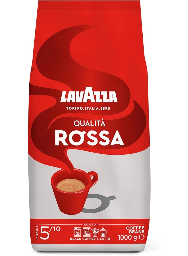 Lavazza Premium Italian Espresso Qualità Rossa Coffee Beans 1KG - Image 1