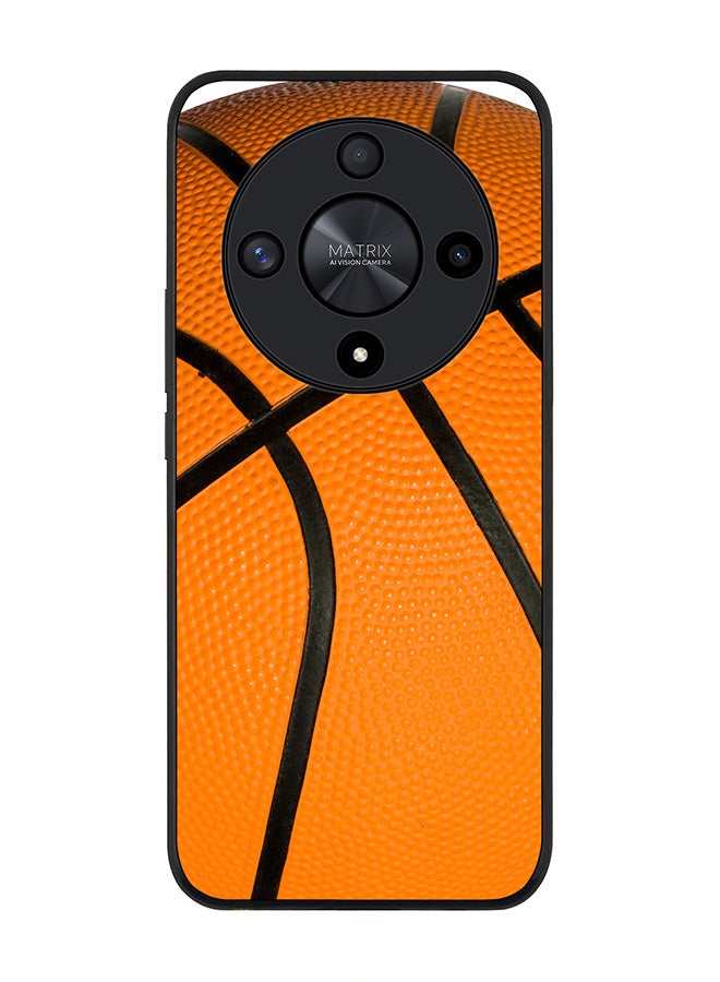 Stylizedd Rugged Black edge case for Honor X9b, Slim fit Soft Case Flexible Rubber Edges Anti Drop TPU Gel Thin Cover- Basketball - Image 1