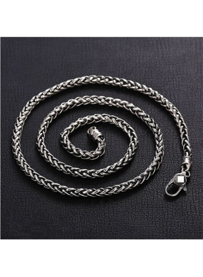 نيوترل قلادات رجالية مطلية بالفضة، قلادات رجالية عتيقة عالية الجودة من طراز المد والجزر للرجال مائة قلادة شخصية متخصصة كبيرة الإحساس العصابات وسيم ريترو مطلي بالفضة (فضة عتيقة) - Image 2