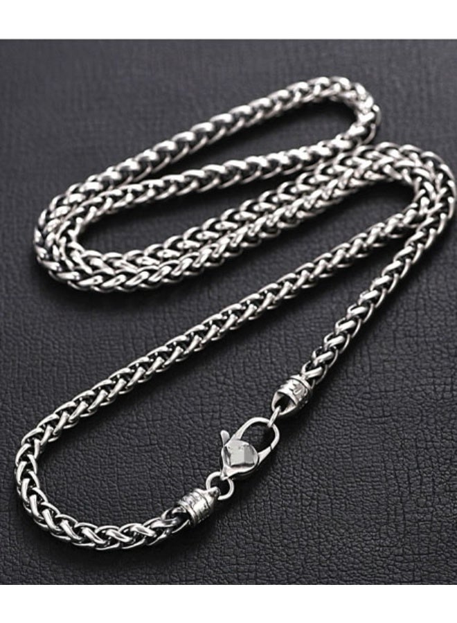 نيوترل قلادات رجالية مطلية بالفضة، قلادات رجالية عتيقة عالية الجودة من طراز المد والجزر للرجال مائة قلادة شخصية متخصصة كبيرة الإحساس العصابات وسيم ريترو مطلي بالفضة (فضة عتيقة) - Image 1