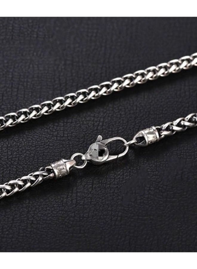 نيوترل قلادات رجالية مطلية بالفضة، قلادات رجالية عتيقة عالية الجودة من طراز المد والجزر للرجال مائة قلادة شخصية متخصصة كبيرة الإحساس العصابات وسيم ريترو مطلي بالفضة (فضة عتيقة) - Image 3