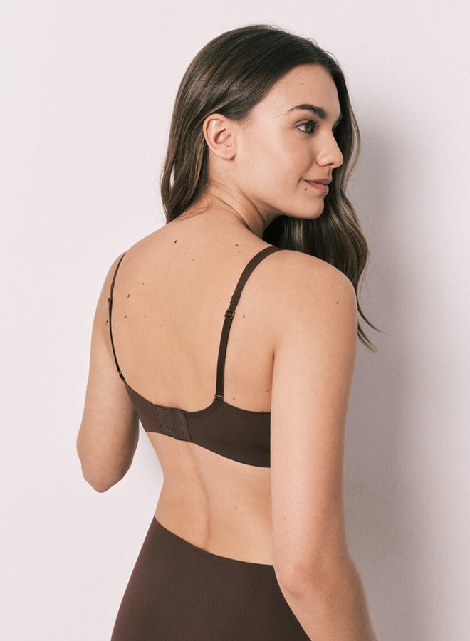 women'secret Brown Clean Cut Plain Halter Top - Image 5