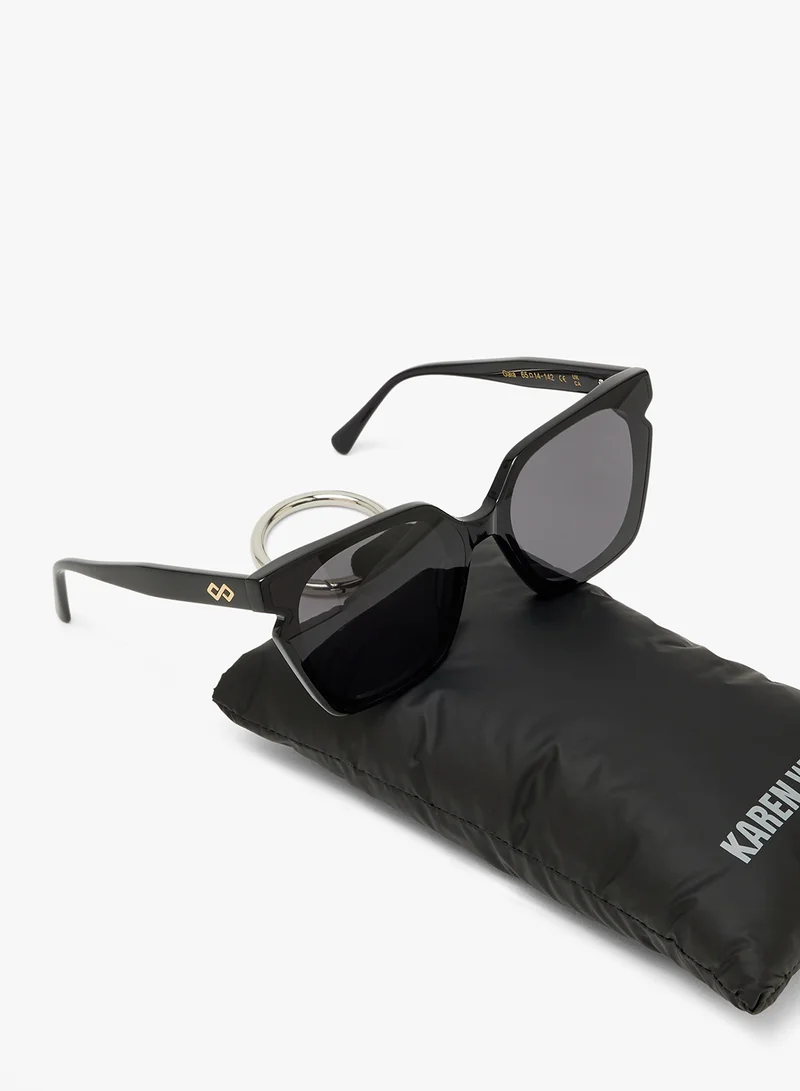 KAREN WAZEN Gaia Square Sunglasses