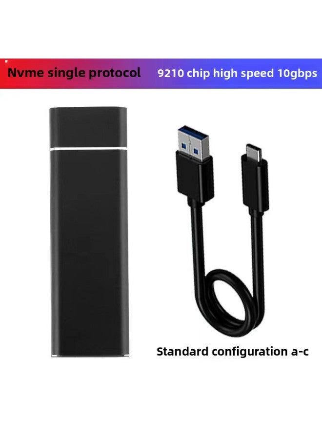 M.2 Solid State Hard Disk Box NVME/NGFFtype-c3.1 Dual Protocol SSD Mobile Hard Disk Box NVME-10GB-Color:NVME-10GB Single Protocol Black