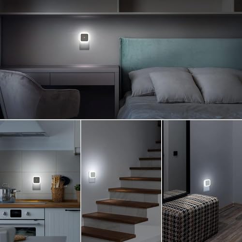ketmart 0.5W Led Plug in Smart Night Lamp with Automatic Sensor LED Night Light Lamp, Daylight White, Plug(Pack_4) - Image 4