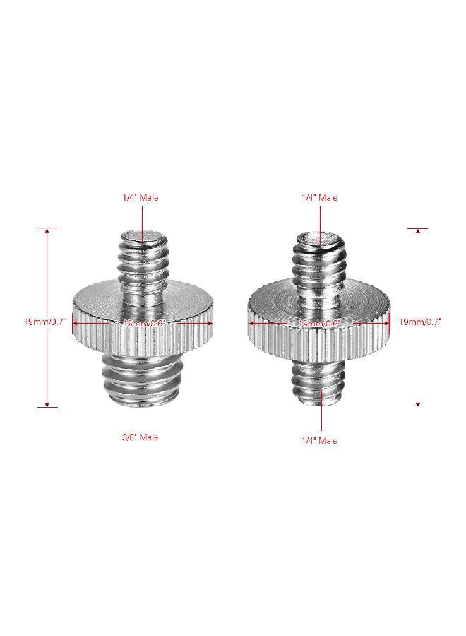 NIBEMINENT 10-Piece Threaded Screw Mounting Adapter Set Silver  - Image 5
