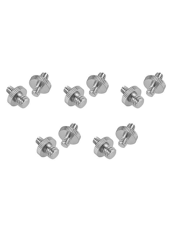 NIBEMINENT 10-Piece Threaded Screw Mounting Adapter Set Silver  - Image 3