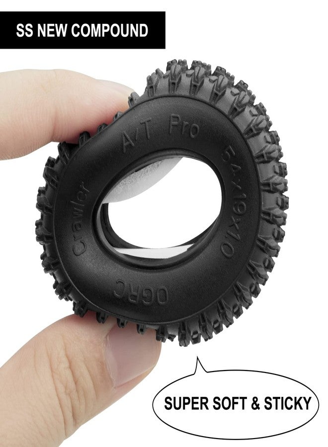 OGUNKE OGRC 1.0 Crawler Tires Super Soft and Sticky with Dual Stage Foam 1.0 RC Tires for SCX24 Gladiator Bronco C10 JLU Deadbolt B17 FCX24 - A/T Pro - Image 2