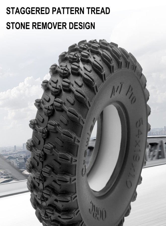 OGUNKE OGRC 1.0 Crawler Tires Super Soft and Sticky with Dual Stage Foam 1.0 RC Tires for SCX24 Gladiator Bronco C10 JLU Deadbolt B17 FCX24 - A/T Pro - Image 3