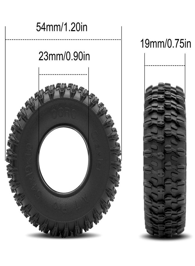 OGUNKE OGRC 1.0 Crawler Tires Super Soft and Sticky with Dual Stage Foam 1.0 RC Tires for SCX24 Gladiator Bronco C10 JLU Deadbolt B17 FCX24 - A/T Pro - Image 4