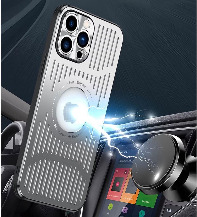 KASTWAVE Case For Iphone 16 Pro, New Full Cover Metal Bumper Frame Slim Hard Case Cover For Iphone16Pro, Support For Wireless Charging, Metal Bezel Armor Protective Minimal Case Silver - Image 3