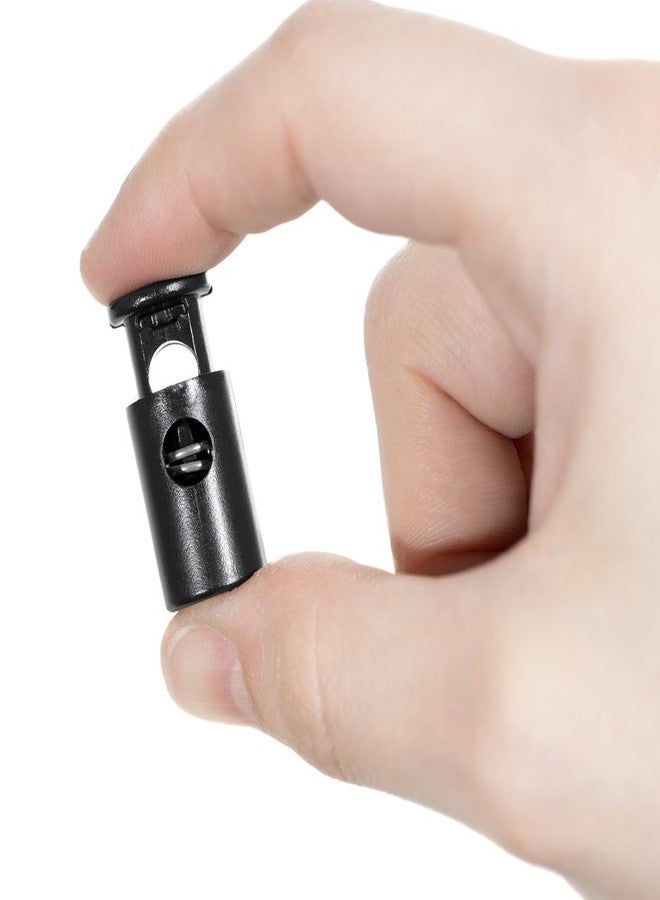 Craft County 1/4 Inch Heavy Duty Barrel Cord Lock Toggle Stop Sliders - Use with Paracord, Drawstrings, Accessory Cordage and More (10 Pack) - Image 2