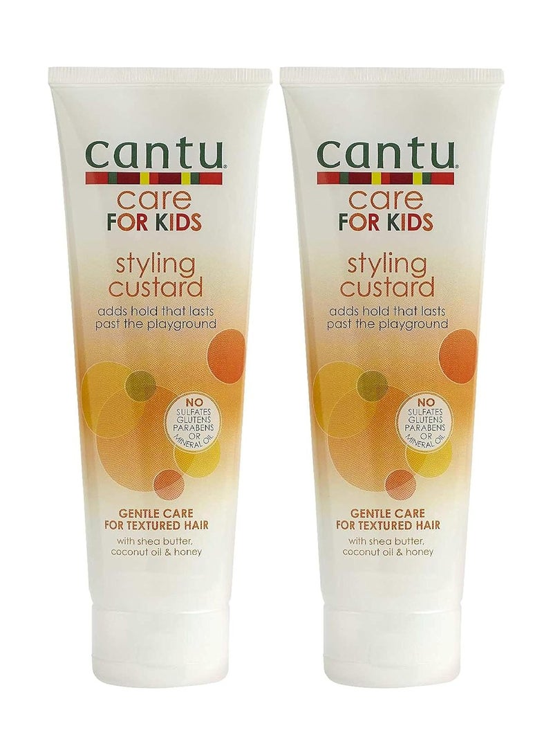 Cantu كريم كانتو للعناية بالأطفال - كاسترد تصفيف 8 أونص (عبوة 2)
