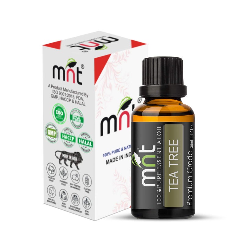 MNT Tea Tree Essential Oil 100% Pure, Natural & Undiluted Therapeutic Grade oil for Acne, Scars, Healthy Skin, Face Care, Hair Dandruff and Aromatherapy (30ML) - Image 2