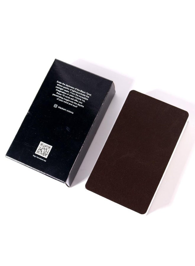 NIBEMINENT 10.3 * 6 cm. Black Tarot Card Set. Party board game. Allegorical divination. Prophecy playing cards. Major and Minor Oracle Cards. 78 cards. - Image 3