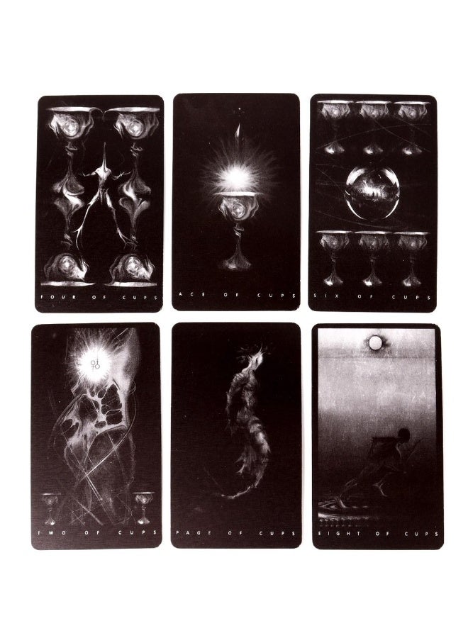 NIBEMINENT 10.3 * 6 cm. Black Tarot Card Set. Party board game. Allegorical divination. Prophecy playing cards. Major and Minor Oracle Cards. 78 cards. - Image 5