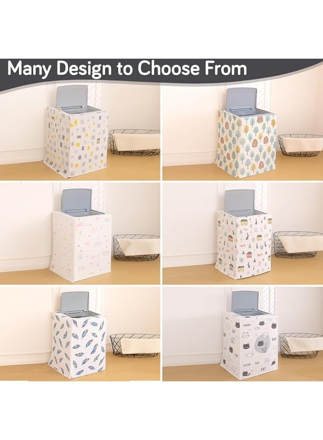 كفر غسالة متعدد الالوان والاشكال - مقاوم للماء بجودة عالية،  حماية ضد الرطوبة والغبار، كفر غسالة وتر بروف ، كفر غسالة  تحميل علوي كامل بتصميم عشوائي - Image 5