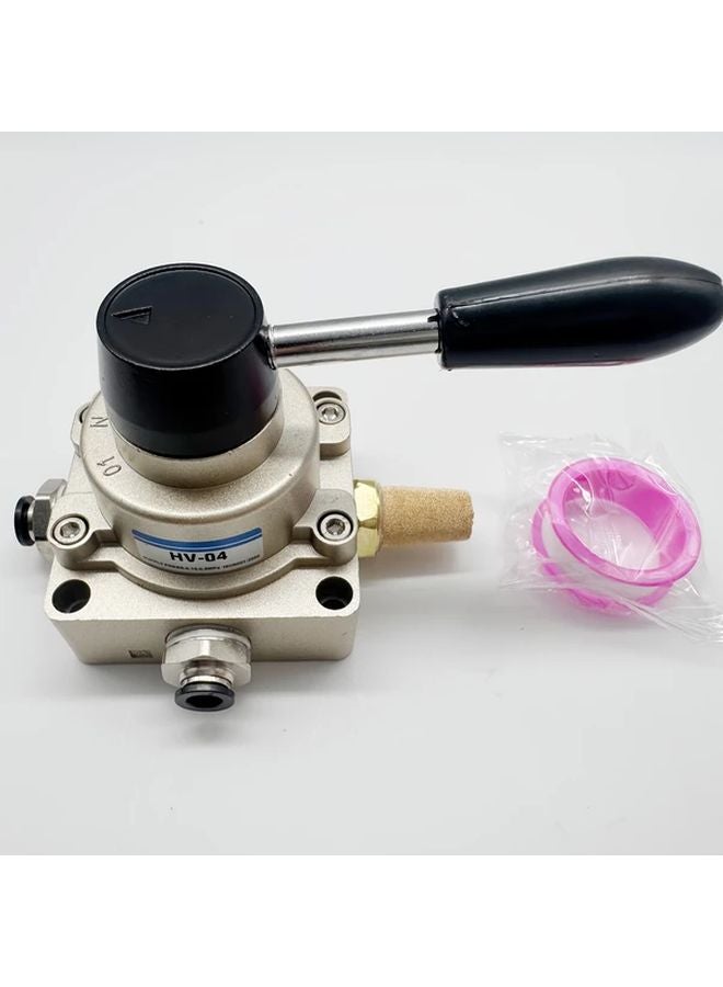 HV 02 3 Position 4 Way Pneumatic Rotary Valve NPT Adjustable Height Metal Actuator - Image 1