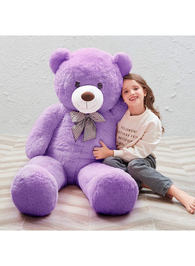 MaoGoLan دب تيدي عملاق بنفسجي 55" بحجم الحياة، حيوانات محشوة ضخمة للأطفال، صديقة، وصديق - Image 1