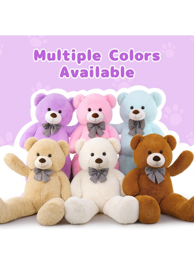 MaoGoLan دب تيدي عملاق بنفسجي 55" بحجم الحياة، حيوانات محشوة ضخمة للأطفال، صديقة، وصديق - Image 4