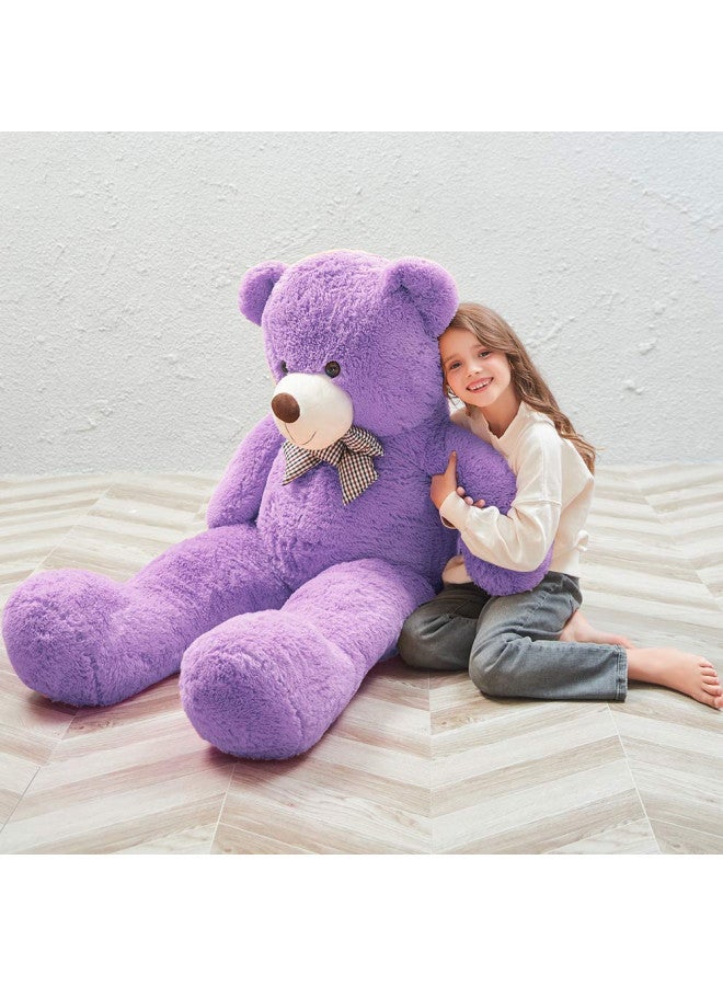 MaoGoLan دب تيدي عملاق بنفسجي 55" بحجم الحياة، حيوانات محشوة ضخمة للأطفال، صديقة، وصديق - Image 5