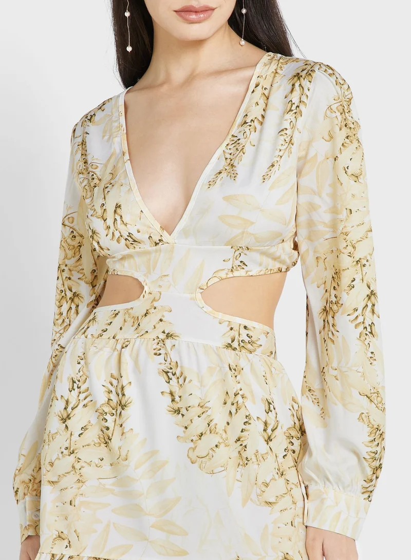Ella  Cutout Back Printed Dress for Women | Best Price UAE