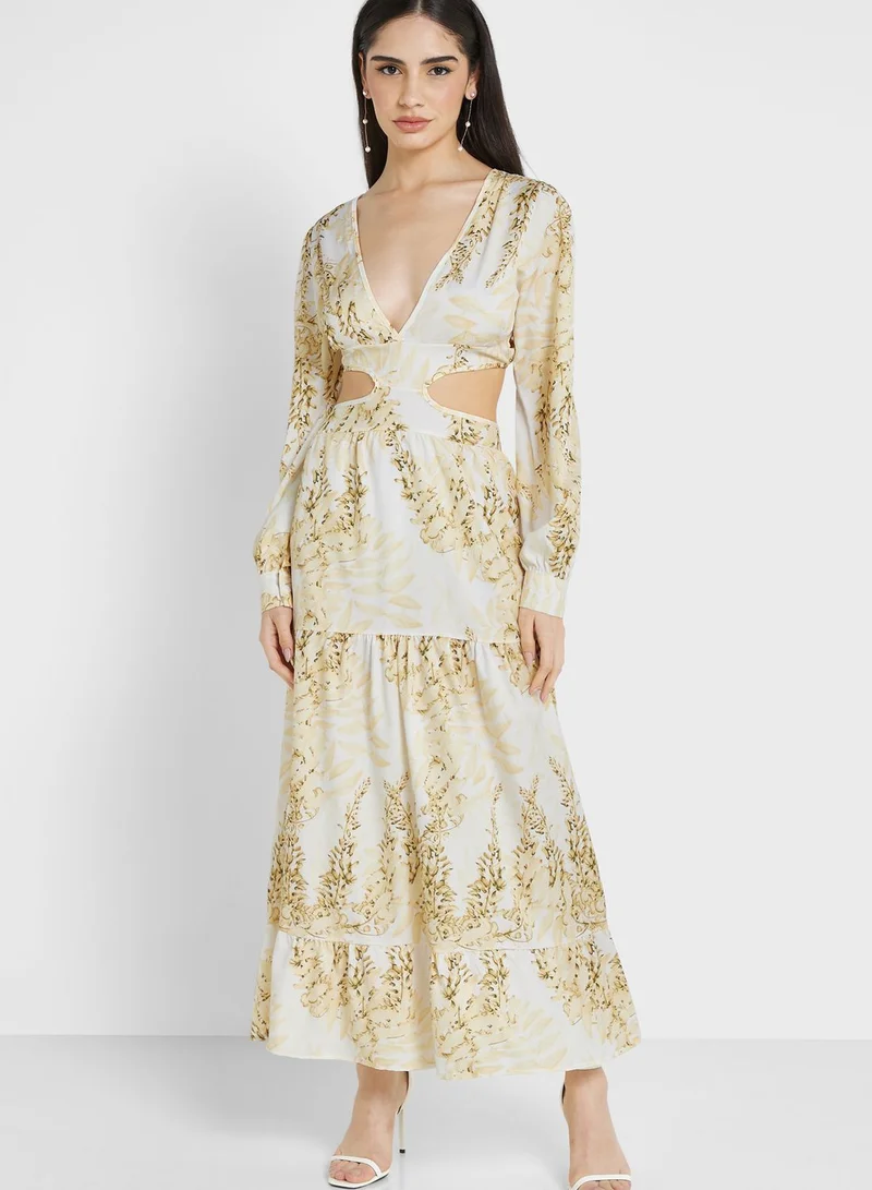 Ella  Cutout Back Printed Dress for Women | Best Price UAE