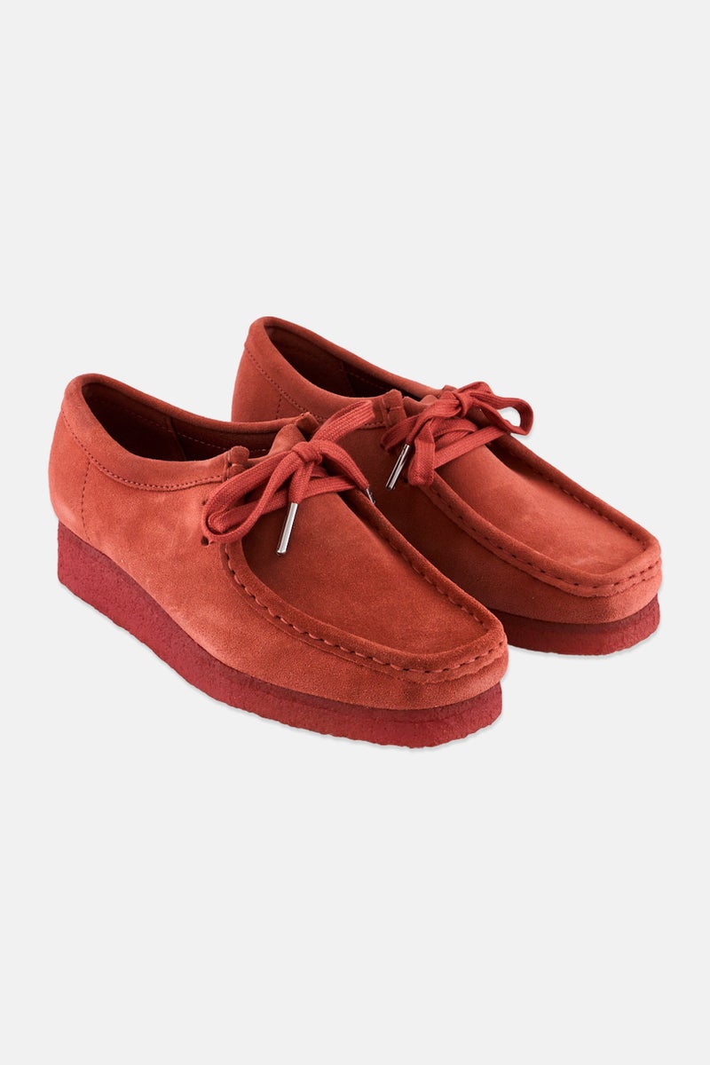 clarks Women Standard Fit Wallabee Lace Up Shoes, Dark Blush - Image 1