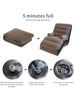 Keshmart Keshmart Air Sofa Inflatable Sofa Chair Air Chair Inflatable Sofa Portable Sofa Single Seater Sofa Chair Bed Set Portable Recliner with Air Pump  - Image 4