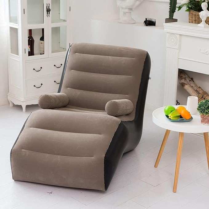 Keshmart Air Sofa Inflatable Sofa Chair Air Chair Inflatable Sofa Portable Sofa Single Seater Sofa Chair Bed Set Portable Recliner with Air Pump - Image 1