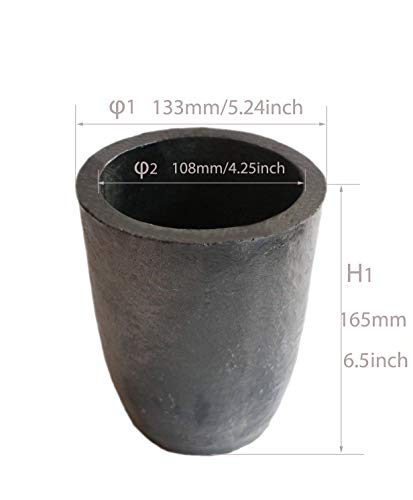 OTOOLWORLD 10KG Clay Graphite Crucible Foundry Cup Furnace Torch Melting Casting Refining Gold Silver Copper Brass Aluminum Lead Zinc and Alloys - Image 2