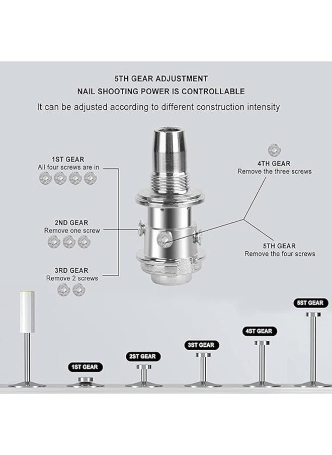 Generic Manual Nail Gun with 50 Round Nails, Nail Gun, Portable Nail Gun Adjustable Silencer Gun for Steel Nails  - Image 3