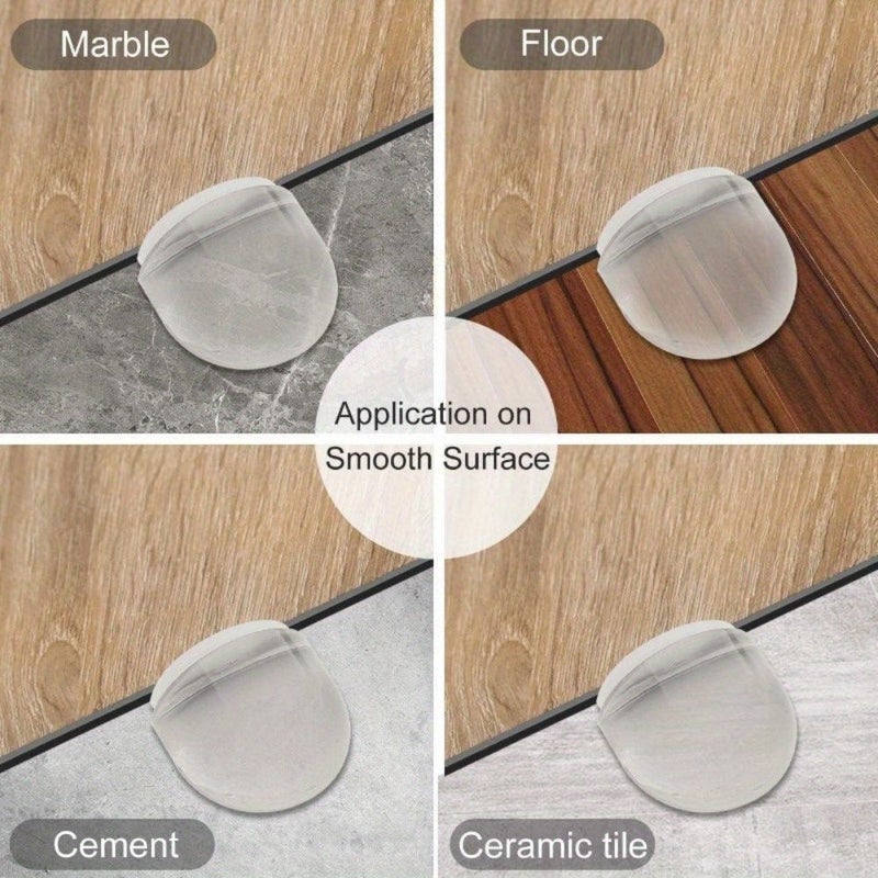 2pcs Transparent Door Stopper Self-Adhesive No Drill Anti Collision Quiet Pad - Image 5
