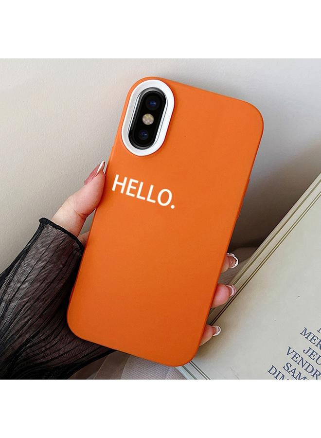 اس-توب جراب لهاتف iPhone XS Max HELLO Word PC Hybrid TPU - Image 1