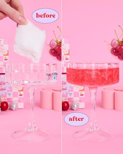 xo, Fetti x Art of Sucre Cotton Candy Glitter Drink Bombs - 4 pc Cherry Flavor, Red + Pink Edible Glitter | Bachelorette Decorations, Birthday Party Favor, Bridal Shower Supplies, Bridesmaid Gift, 21st Bday, Goodie Bag - Image 2
