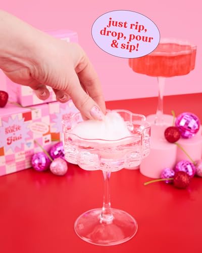 xo, Fetti x Art of Sucre Cotton Candy Glitter Drink Bombs - 4 pc Cherry Flavor, Red + Pink Edible Glitter | Bachelorette Decorations, Birthday Party Favor, Bridal Shower Supplies, Bridesmaid Gift, 21st Bday, Goodie Bag - Image 3