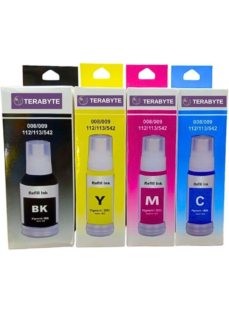 Terabyte 113 Ink for Epson EcoTank 113 Compatible with Epson EcoTank ET-5150 ET-5170 ET-5800 ET-5850 ET-5880 ET-16150 ET-16650 ET-16600 Ecotank Pro ET-16680 Printer (4 Pack) - Image 2