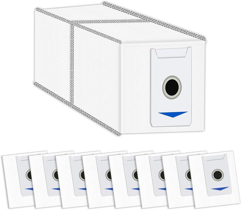 9 أكياس غبار بديلة من M12 Pro+ متوافقة مع ECOVACS DEEBOT T30 Omni / T30 Pro Omni / Yeedi M12 Pro+ / T30 / T30 MAX للمكنسة الكهربائية، مع طبقة فلتر كربون نشط، مجموعة ملحقات أكياس الغبار - Image 1