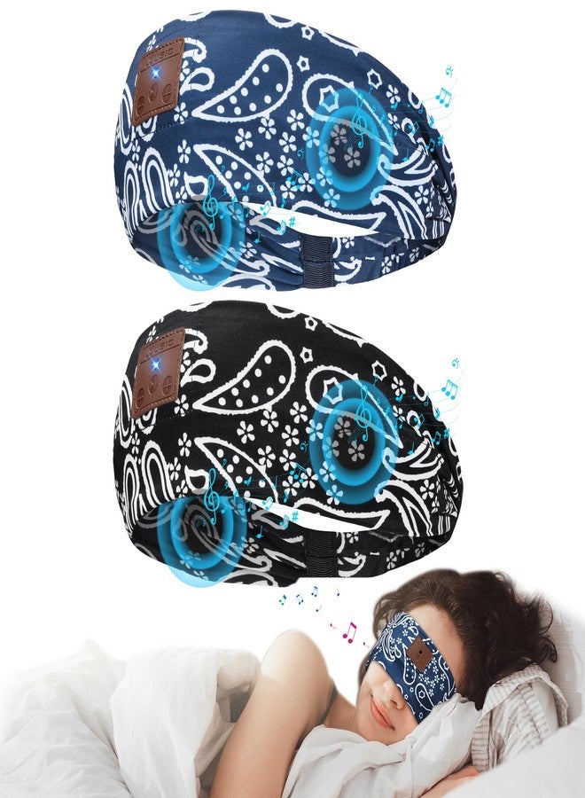 BULYPAZY 2-Pack Sleeping Headphones, Bluetooth 5.4 Headband Headphones, Wireless Bluetooth Headband for Yoga, Running, Workout, Travel, Sports, Unique Presents for Adult Teens - Black&Blue - Image 1