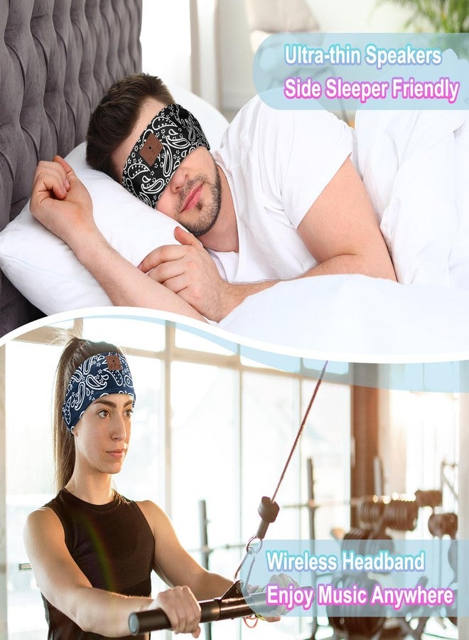 BULYPAZY 2-Pack Sleeping Headphones, Bluetooth 5.4 Headband Headphones, Wireless Bluetooth Headband for Yoga, Running, Workout, Travel, Sports, Unique Presents for Adult Teens - Black&Blue - Image 2