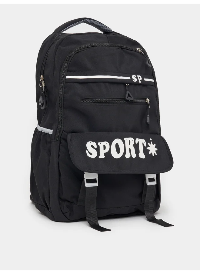 Styli Styli Front Zip Pocket Printed Backpack