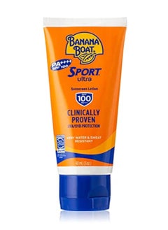 BANANA BOAT Banana Boat Sport Ultra Sunscreen Lotion-SPF100-UVA/UVB Protection-Clinically Proven- Very Water & Sweat Resistant-Lightweight-Non Greasy-Quick Absorption-Protection from Skinburn Damage-90ml  - Image 1
