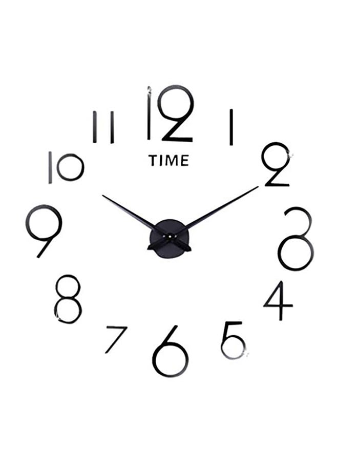 NIBEMINENT 3D DIY Roman Numbers Acrylic Mirror Wall Sticker Black