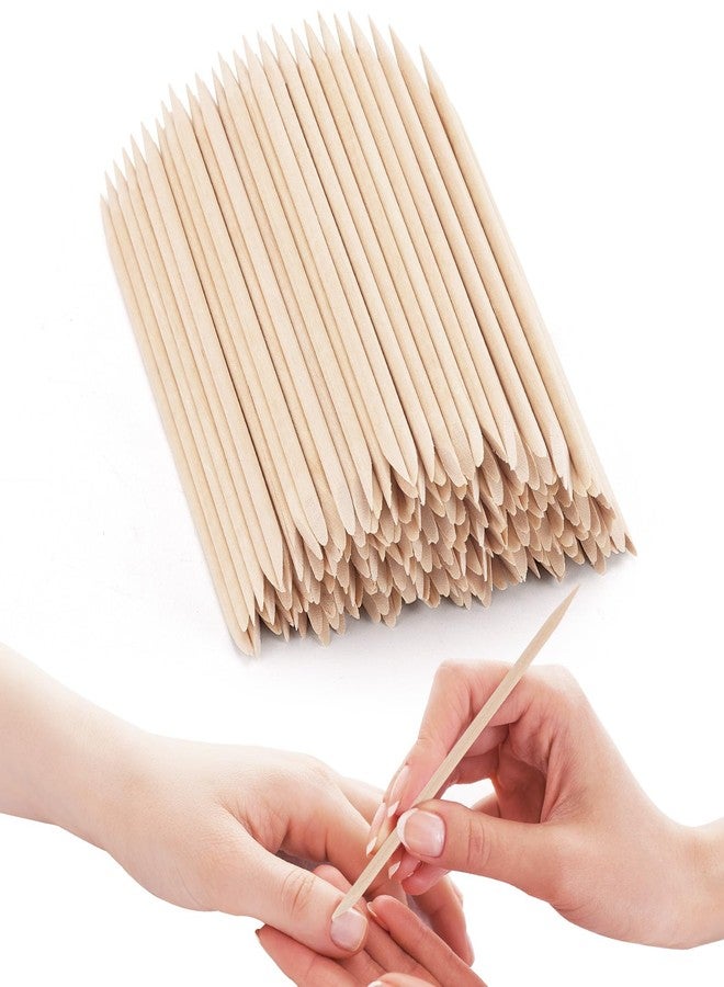 acDesign 200pcs Orange Sticks for Nails 4.5 inch Double Sided Wooden Cuticle Pusher Remover Nail Art Manicure Pedicure Tool for Manicure Pedicure - Image 1