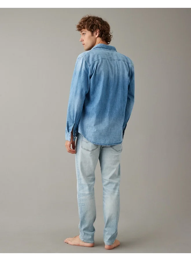 American Eagle Light Wash Ultrasoft Athletic Regular Fit Jeans